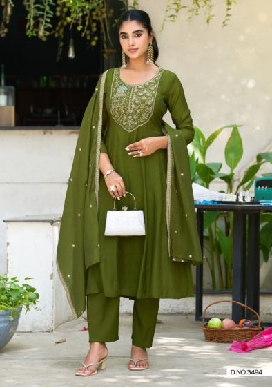 Ladies Flavour 3492 And 3494 Kurti With Bottom Dupatta